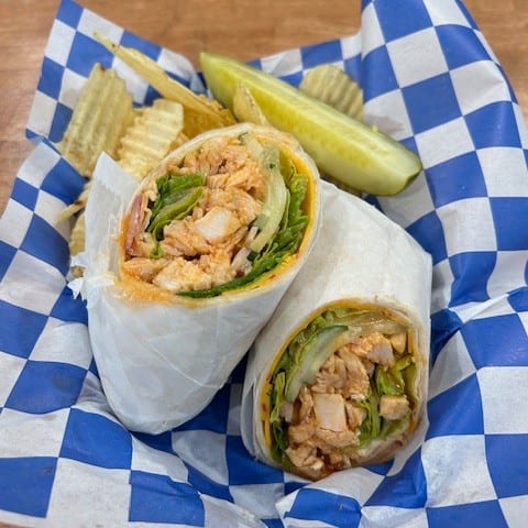Hot Honey Chicken Wrap.