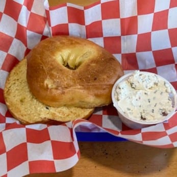 Toasted New York Bagel.